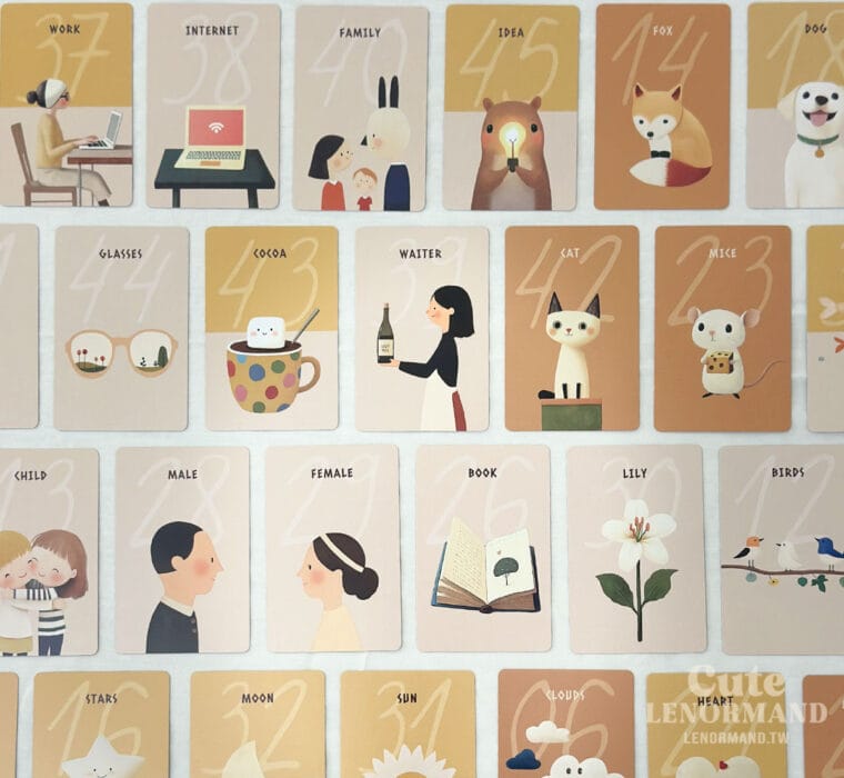 Cute Lenormand Choco|54 張可可雷諾曼占卜擴充卡