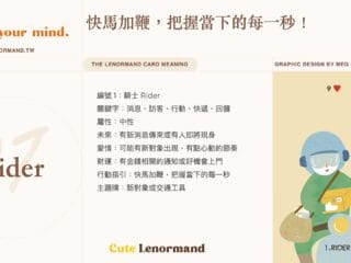 01 騎士 Rider | 雷諾曼牌義 配對組合